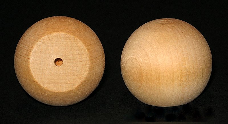 2" Wood Ball Knob